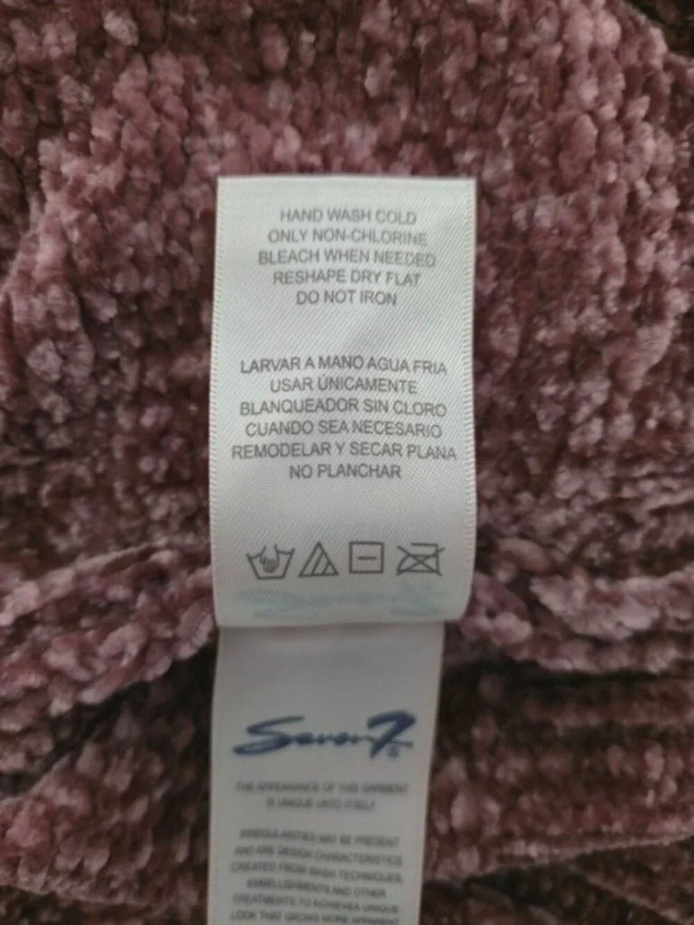 Seven7 Mauve Chenille Fuzzy Sweater XXL